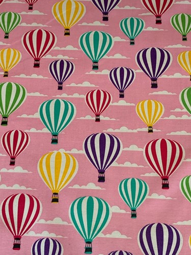 Balloons pink cotton - , poplin