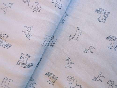 Pale blue dog - blue,