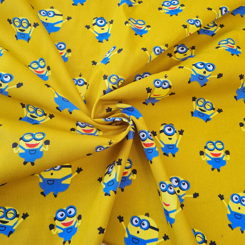 Minions mustard cotton - mustard, fabric