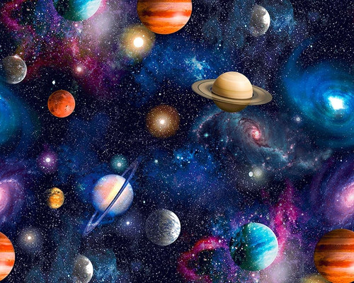 Space galaxy planets cotton - planets,