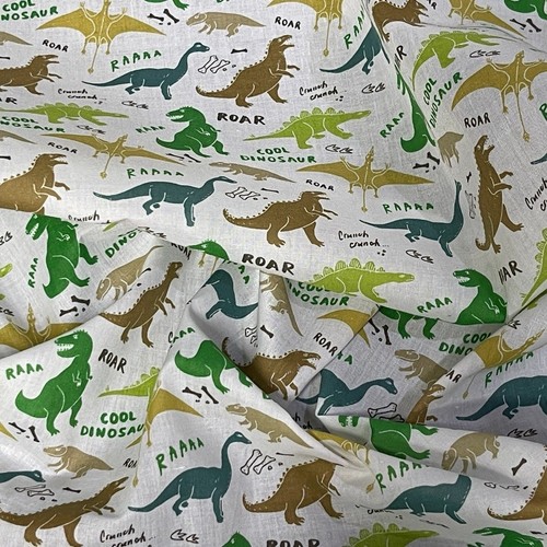 Dinosaur print poly cotton - dinosaur, poly-cotton