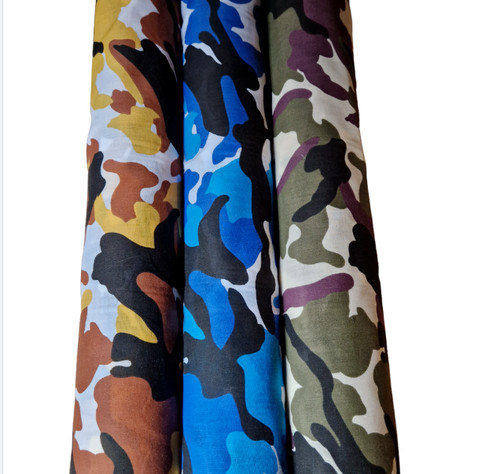 Camouflage polycotton fabric - polycotton,