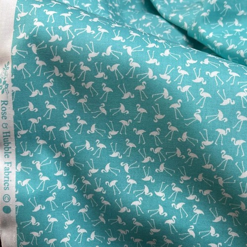 Cotton poplin small flamingo - cotton,