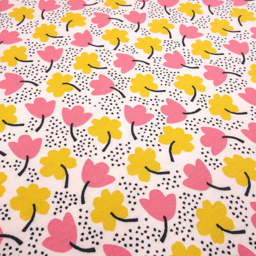 Fabric modal jersey floral - modal,