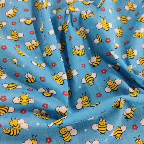 Bumblebee polycotton fabric - polycotton,