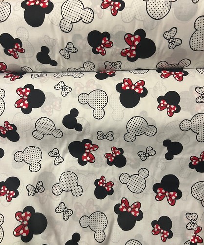 Mouse white red 100 cotton - red, %
